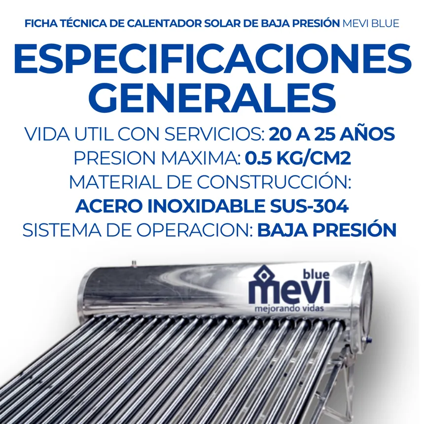 Especificaciones del Mevi Blue
