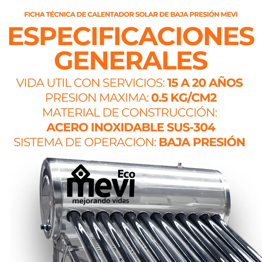 Especificaciones del Mevi Eco