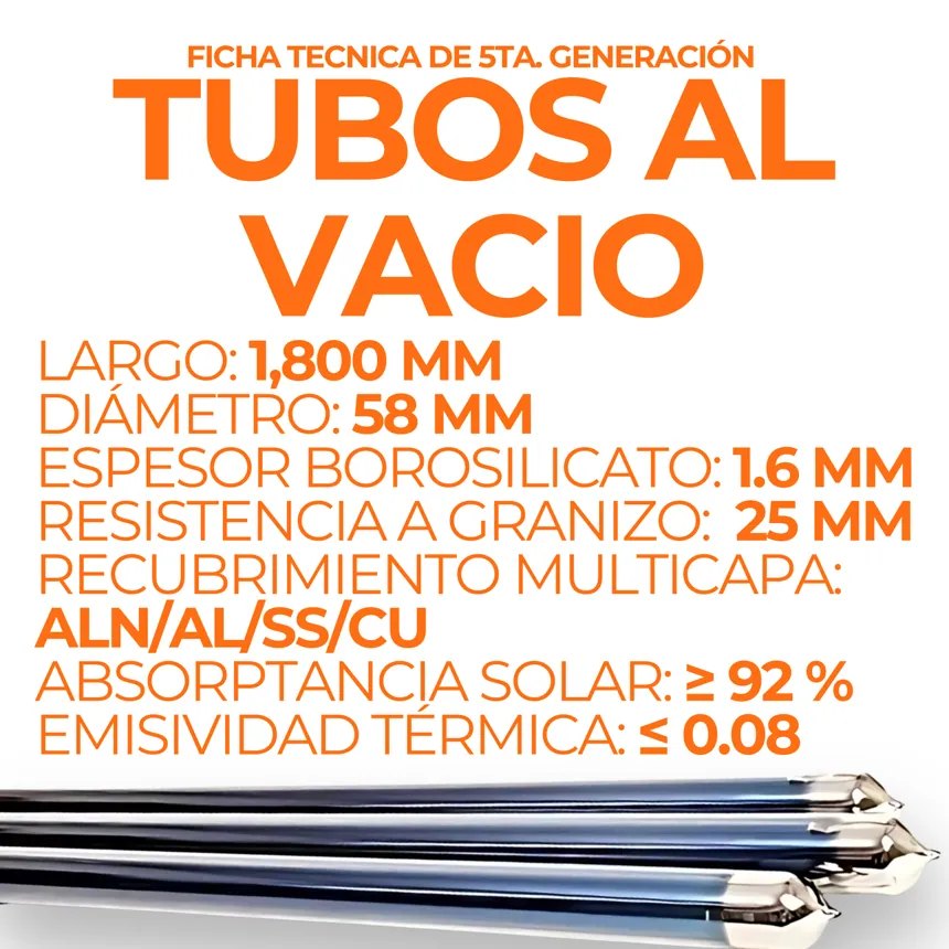 Tubos al vacío del Mevi Eco